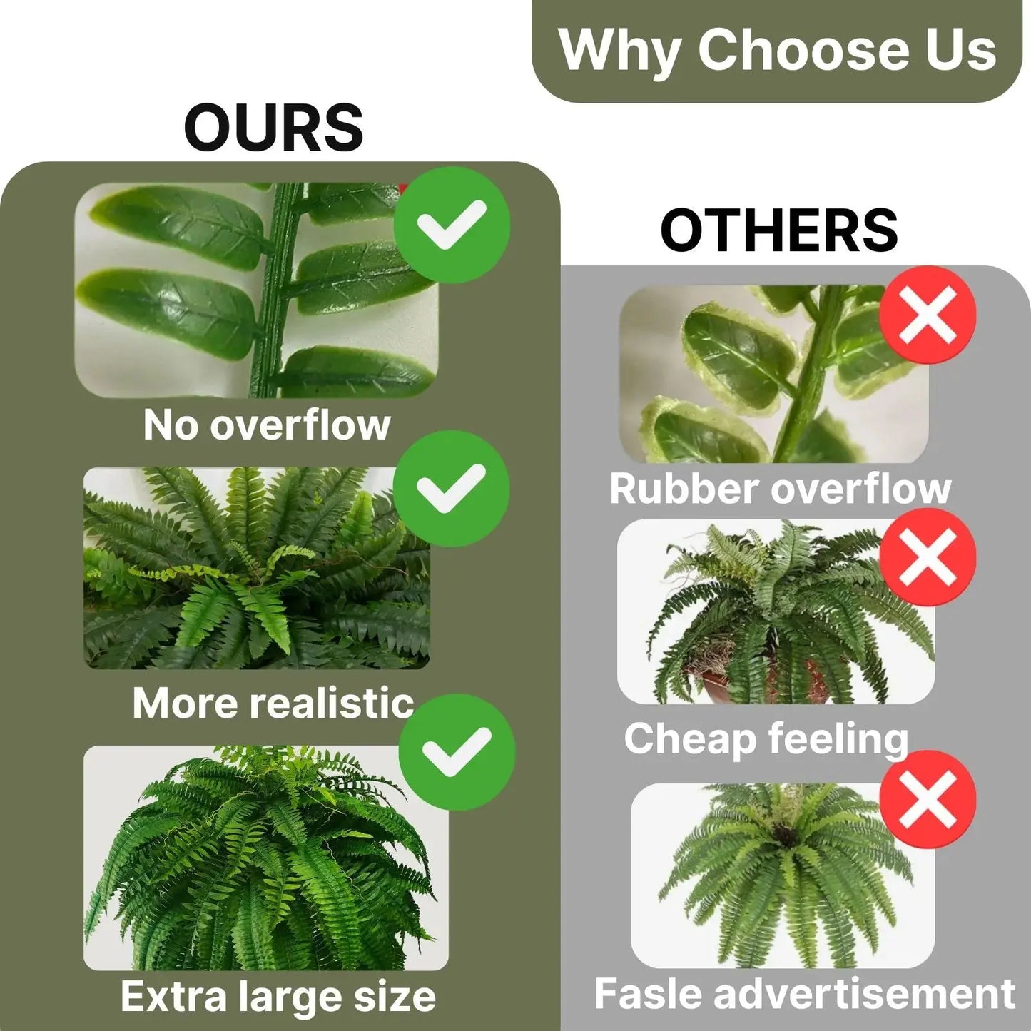 Artificial Estate Fake Fern - 52" Campglow